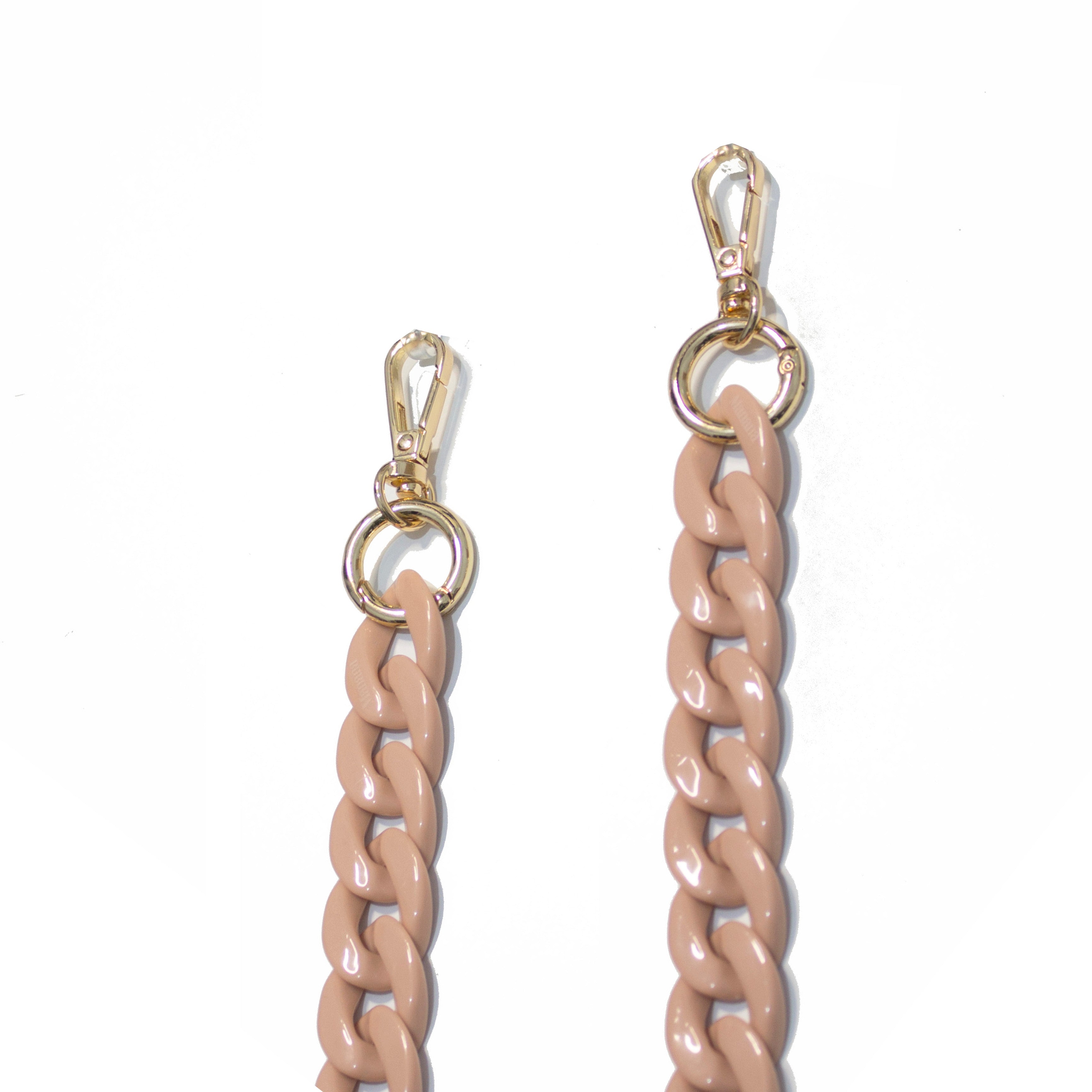 <tc>Baby Pink Varnish Chain Necklace (all phone types)</tc>