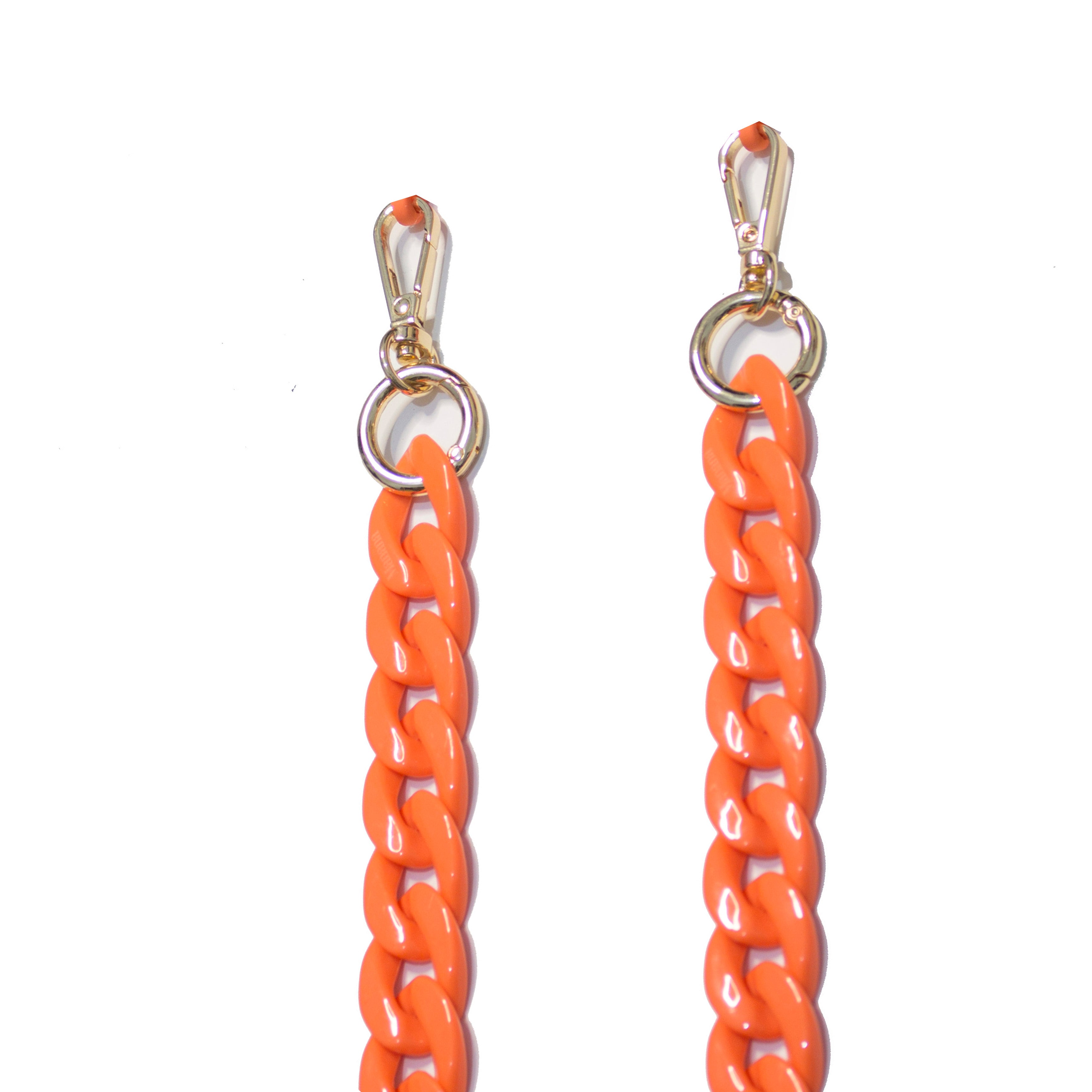 <tc>Orange Varnish Chain Necklace (all phone types)</tc>