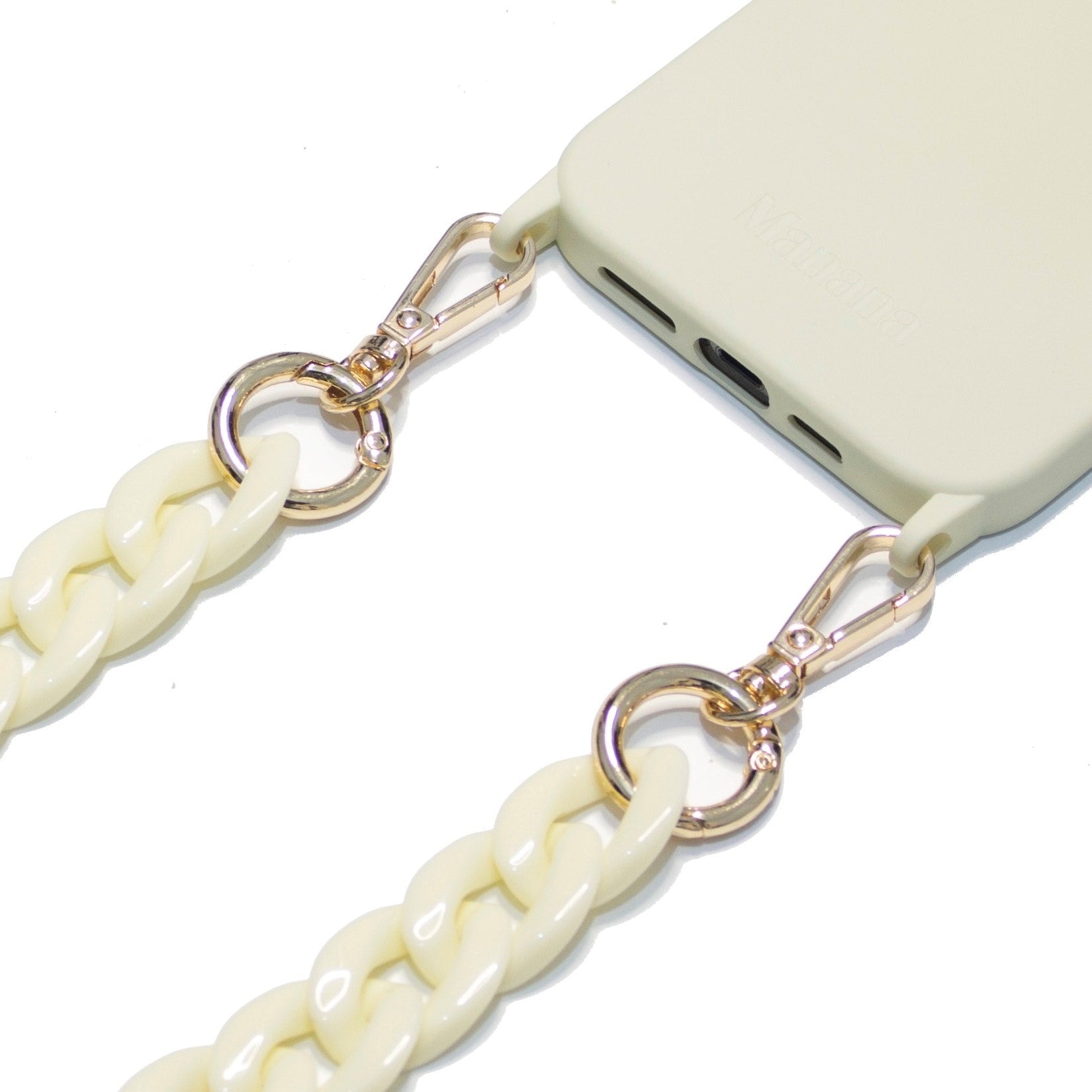 Beige Varnish Chain Necklace