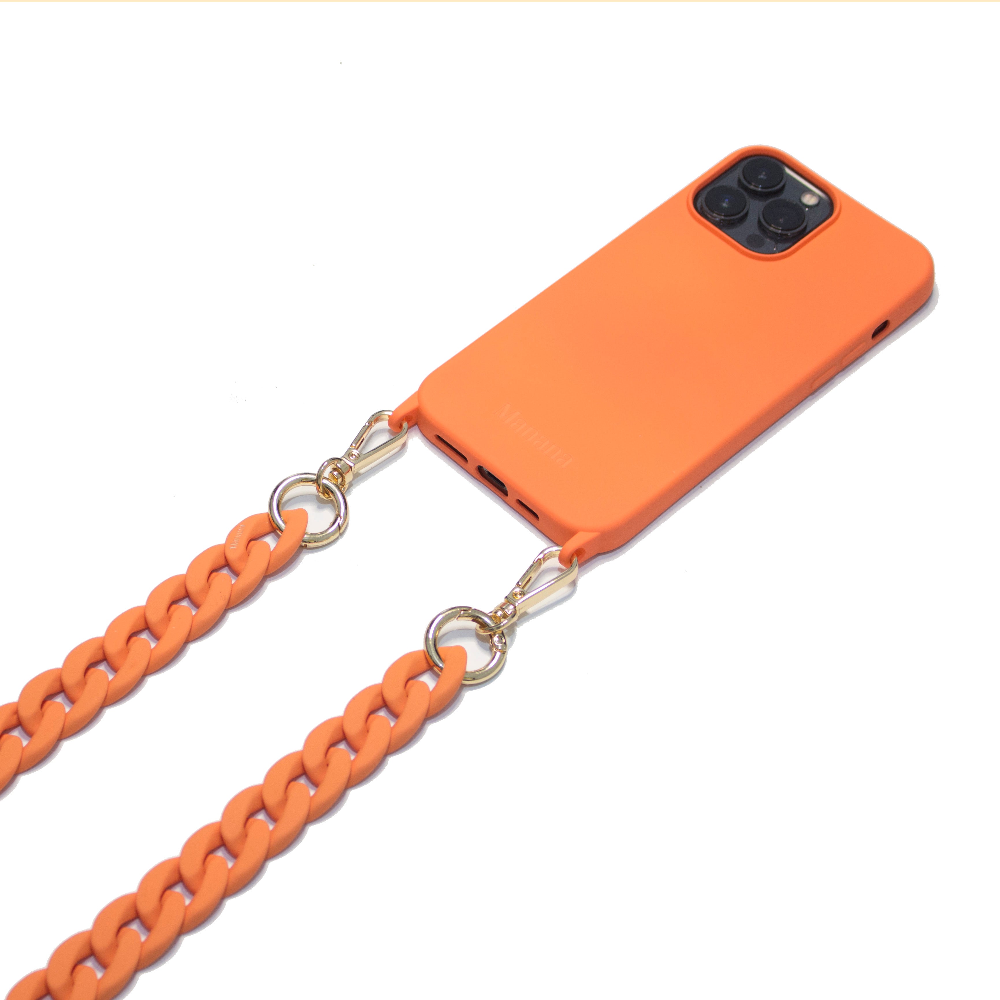 Matte Orange Chain Necklace