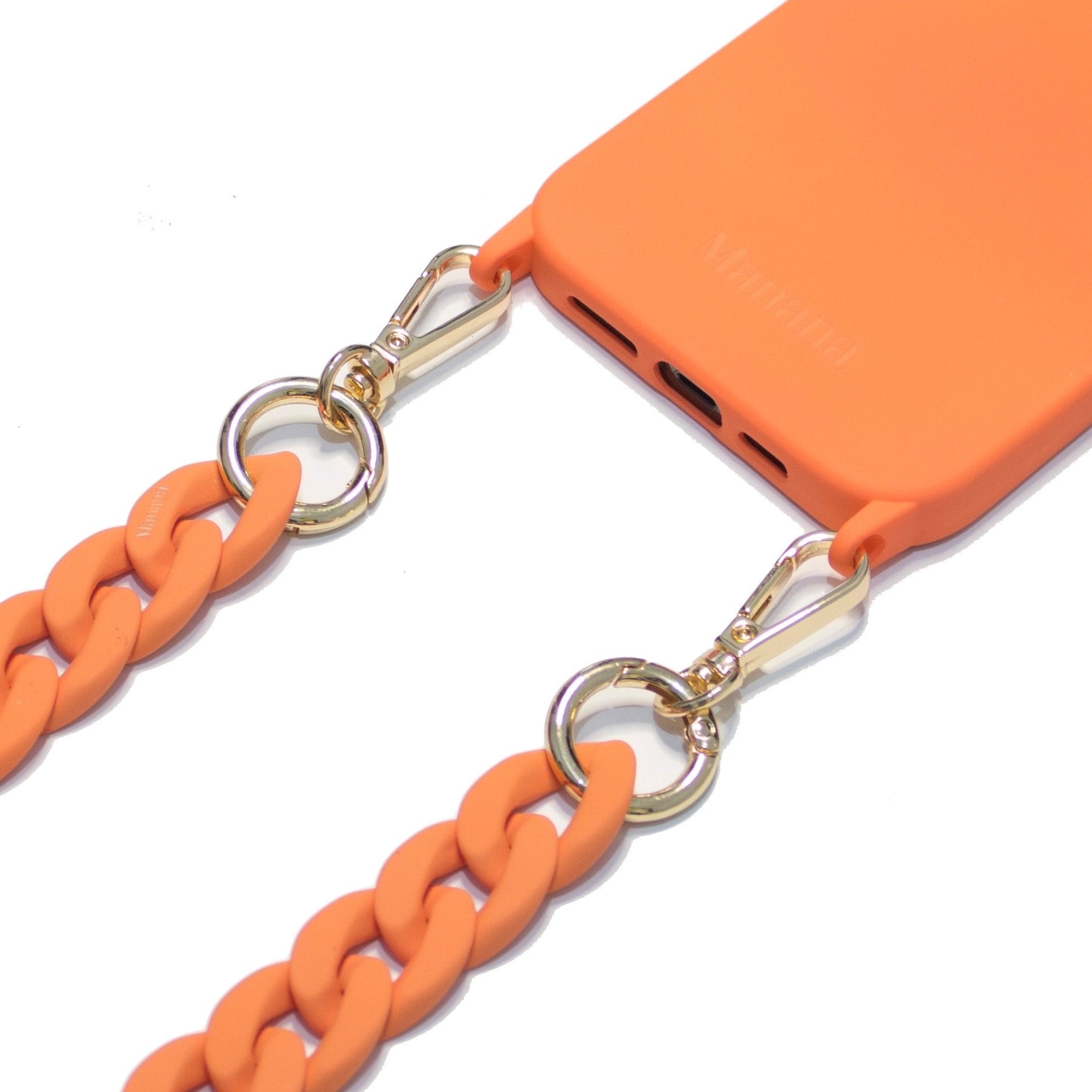 Matte Orange Chain Necklace