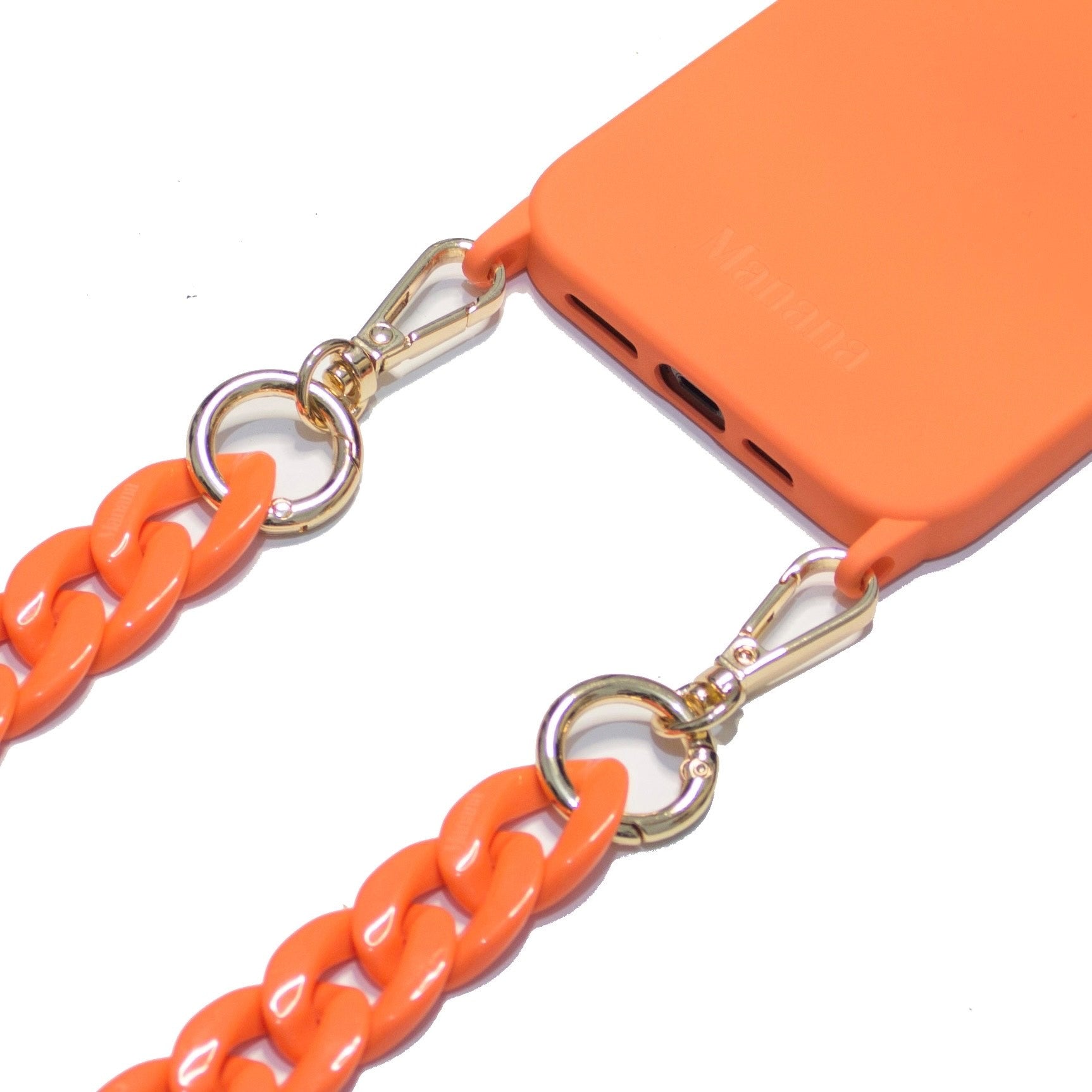 Orange Varnish Chain Necklace